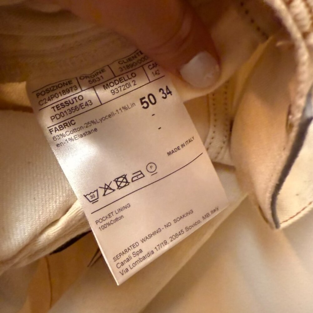 Canali Men's Pants Size 50 | Light Beige - Picture 10 of 11